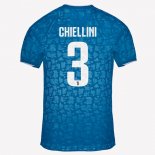 Maillot Juventus NO.3 Chiellini Third 2019 2020 Bleu Pas Cher