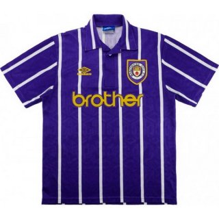 Thailande Maillot Manchester City Exterieur Retro 1993 1994 Purpura Thailande Maillot Manchester City Exterieur Retro 1993 1994 Purpura