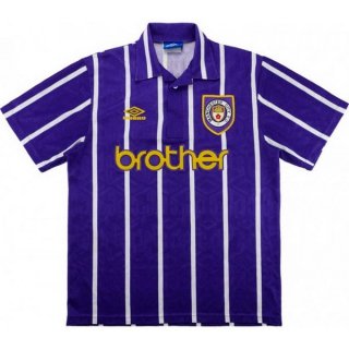 Thailande Maillot Manchester City Exterieur Retro 1993 1994 Purpura