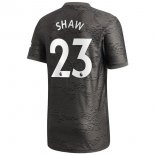 Maillot Manchester United NO.23 Shaw Exterieur 2020 2021 Noir Pas Cher