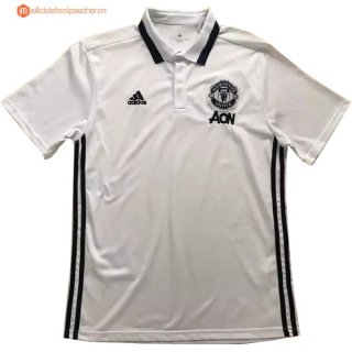 Polo Manchester United 2017 2018 Blanc Pas Cher Polo Manchester United 2017 2018 Blanc Pas Cher
