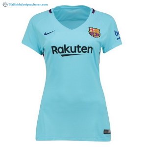 Maillot Barcelona Exterieur Femme 2017 2018 Bleu Pas Cher