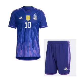 3 étoiles Maillot Argentine Exterieur Enfant MESSI 2022 2023