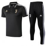 Polo Ensemble Complet Juventus 2018 2019 Noir Or Pas Cher