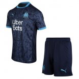 Maillot Marseille Exterieur Enfant 2020 2021 Bleu Pas Cher