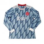 Thailande Maillot Ajax Exterieur ML 2020 2021 Bleu Pas Cher