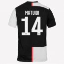 Maillot Juventus NO.14 Matuidi Domicile 2019 2020 Blanc Noir Pas Cher