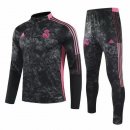 Survetement Real Madrid 2021 2022 Noir Rose Gris Pas Cher