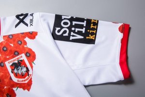 Maillot St.George Illawarra Dragons Edición Conmemorativa 2018 Blanc Pas Cher