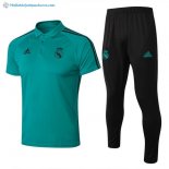 Polo Real Madrid Ensemble Complet 2017 2018 Vert Pas Cher