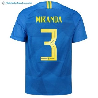 Maillot Brésil Exterieur Miranda 2018 Bleu Pas Cher Maillot Brésil Exterieur Miranda 2018 Bleu Pas Cher