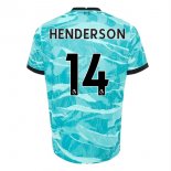 Maillot Liverpool NO.14 Henderson Exterieur 2020 2021 Bleu Pas Cher