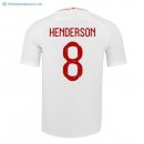 Maillot Angleterre Domicile Henderson 2018 Blanc Pas Cher