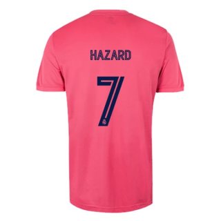 Maillot Real Madrid Exterieur NO.7 Hazard 2020 2021 Rose Pas Cher