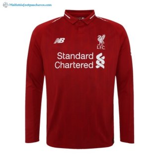 Maillot Liverpool Domicile ML 2018 2019 Rouge Pas Cher Maillot Liverpool Domicile ML 2018 2019 Rouge Pas Cher