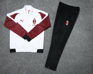 Survetement AC Milan 2018 2019 Blanc Pas Cher