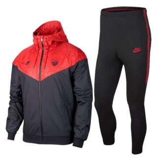 Coupe Vent AS Roma Ensemble Complet 2019 2020 Rouge Noir Coupe Vent AS Roma Ensemble Complet 2019 2020 Rouge Noir
