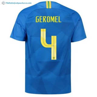 Maillot Brésil Exterieur Geromel 2018 Bleu Pas Cher Maillot Brésil Exterieur Geromel 2018 Bleu Pas Cher