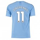 Maillot Manchester City NO.11 Zinchenko Domicile 2019 2020 Bleu Pas Cher