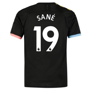 Maillot Manchester City NO.19 Sane Exterieur 2019 2020 Noir Pas Cher