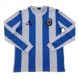 Maillot Argentine Domicile ML Retro 1986 Bleu Pas Cher