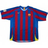 Thailande Maillot Barcelona Domicile Retro 2005 2006 Bleu Rouge Pas Cher