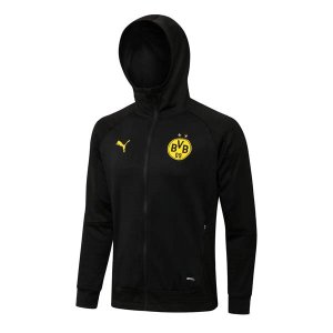 Sweat Shirt Capuche Ensemble Complet Borussia Dortmund 2022 2023 Noir Jaune