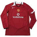 Maillot Manchester United Domicile ML Retro 2005/06 Rouge Pas Cher