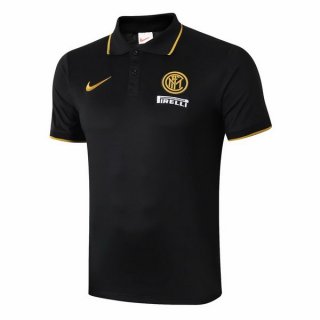 Polo Inter Milan 2019 2020 Jaune Noir Pas Cher Polo Inter Milan 2019 2020 Jaune Noir Pas Cher