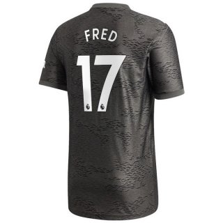 Maillot Manchester United NO.17 Fred Exterieur 2020 2021 Noir Pas Cher