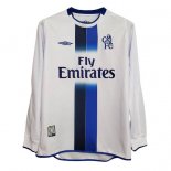 Maillot Chelsea Exterieur ML Retro 2003 2005 Blanc Pas Cher