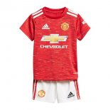 Maillot Manchester United Domicile Enfant 2020 2021 Rouge Pas Cher