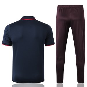 Polo Ensemble Complet Barcelona 2019 2020 Bleu Marine Bordeaux Pas Cher