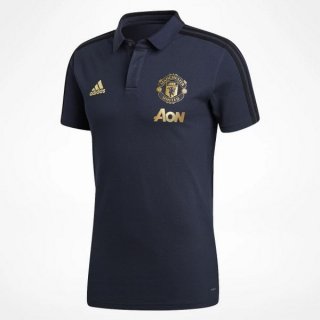 Polo Manchester United 2018 2019 Bleu Pas Cher Polo Manchester United 2018 2019 Bleu Pas Cher