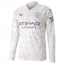 Thailande Maillot Manchester City Third ML 2020 2021 Blanc Pas Cher