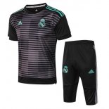 Maillot Entrainement Real Madrid Ensemble Complet 2018 2019 Noir Pas Cher