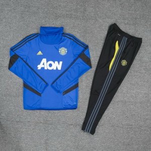 Survetement Manchester United 2019 2020 Bleu Noir Jaune Pas Cher