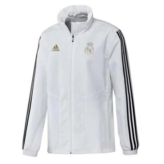 Coupe Vent Real Madrid 2019 2020 Blanc Noir Pas Cher