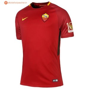 Maillot AS Roma Domicile Totti 10 2017 2018 Pas Cher