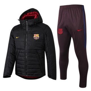 Veste Vers Le Bas Barcelona Ensemble Complet 2019 2020 Noir Pas Cher