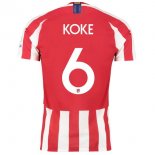 Thailande Maillot Atlético de Madrid NO.6 Koke Domicile 2019 2020 Rouge