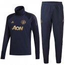 Survetement Enfant Manchester United 2018 2019 Bleu Oro Pas Cher