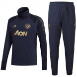 Survetement Enfant Manchester United 2018 2019 Bleu Oro Pas Cher