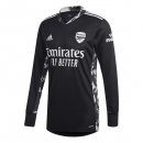 Thailande Maillot Arsenal Domicile ML Gardien 2020 2021 Noir Pas Cher