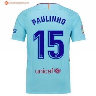 Maillot Barcelona Exterieur Paulinho 2017 2018 Pas Cher