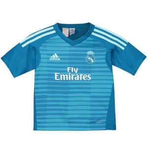 Maillot Real Madrid Exterieur Enfant Gardien 2018 2019 Bleu Pas Cher