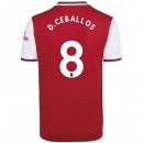 Maillot Arsenal NO.8 D.Ceballos Domicile 2019 2020 Rouge Pas Cher