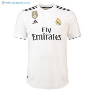 Thailande Maillot Real Madrid Domicile 2018 2019 Blanc Pas Cher