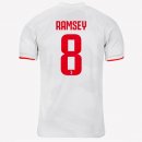 Maillot Juventus NO.8 Ramsey Exterieur 2019 2020 Gris Blanc Pas Cher