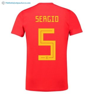 Maillot Espagne Domicile Sergio 2018 Rouge Pas Cher Maillot Espagne Domicile Sergio 2018 Rouge Pas Cher